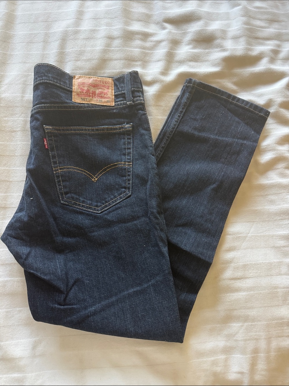 Levi's Men's 511 Slim Fit Dark Indigo Jeans size 36W 30L